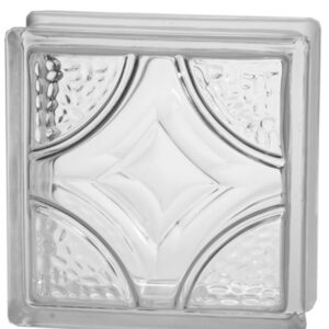Caramida De Sticla Transparenta Pentru Interior Sau Exterior, Model Deco, 19x19x8cm