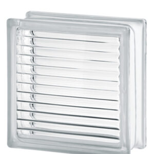 Caramida De Sticla Transparenta Pentru Interior Sau Exterior, Model Paralline, 19x19x8cm